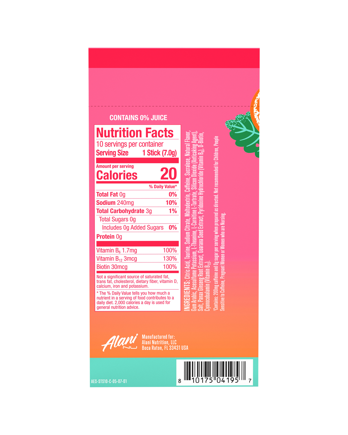 Energy Sticks - Strawberry Sunrise / 10 Pack P8 - image 3