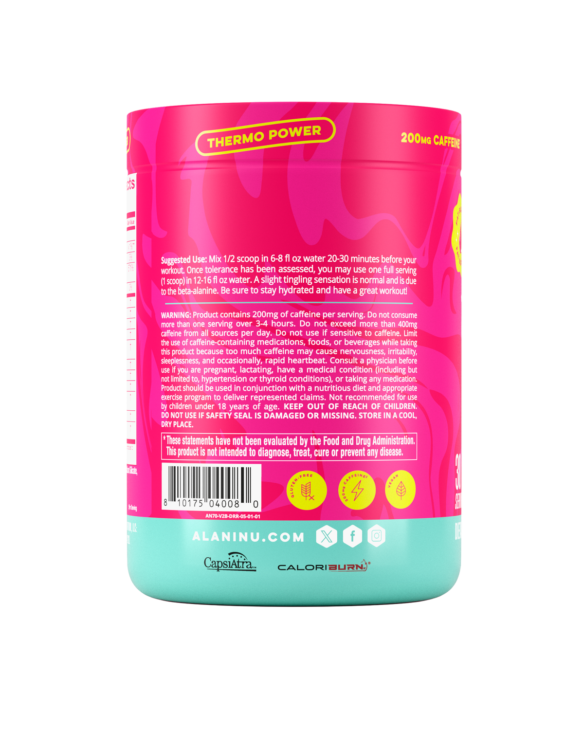 Pre-Workout+ Burn - Dragon Fruit Rush / 30 Servings Z4 - image 3