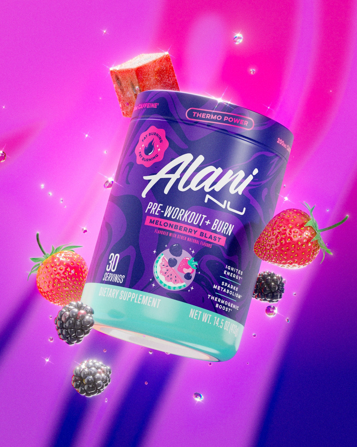 Pre-Workout+ Burn - Melonberry Blast / 30 Servings I9 - image 4