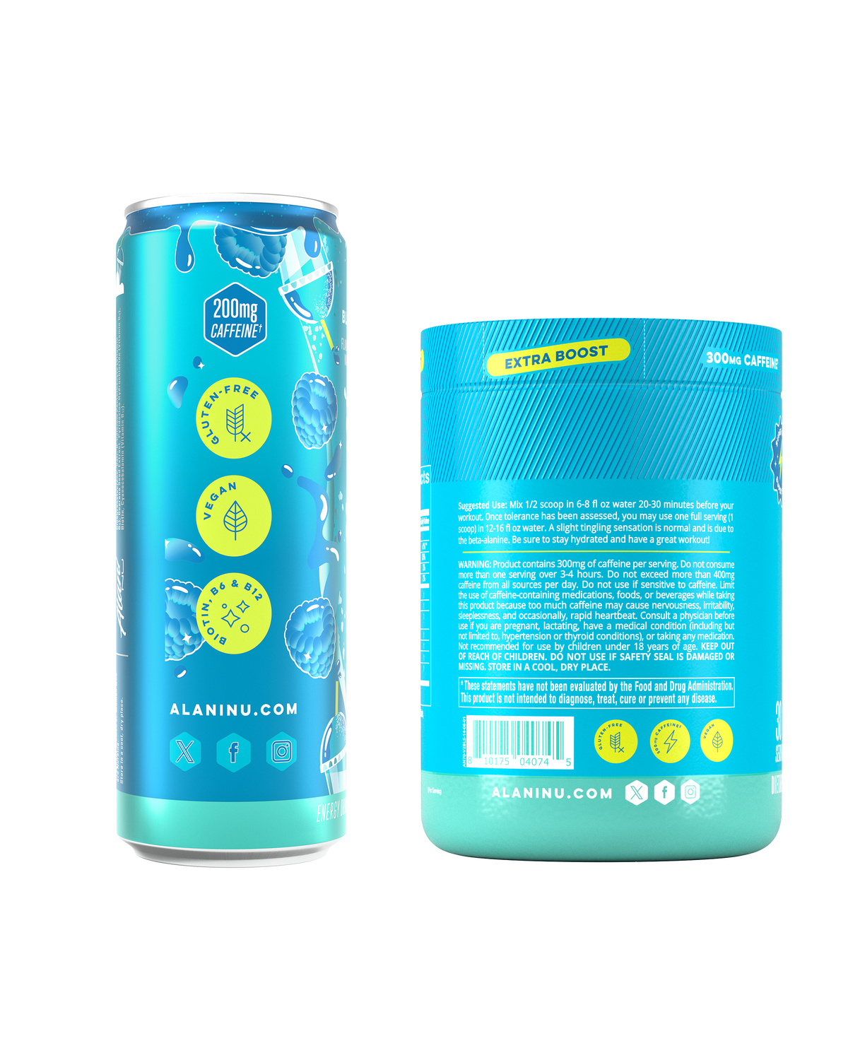 Energy Drink & Pre-Workout+ - Blue Slush / 12 Pack Energy Drink & 30 Serving Pre-Workout+ J9 - image 2