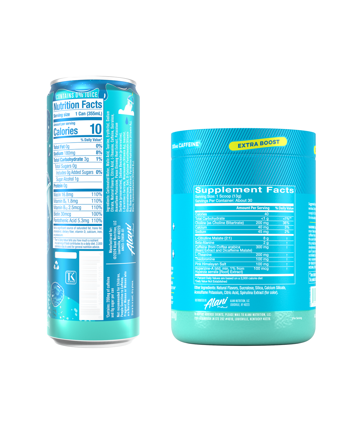 Energy Drink & Pre-Workout+ - Blue Slush / 12 Pack Energy Drink & 30 Serving Pre-Workout+ J9 - image 3