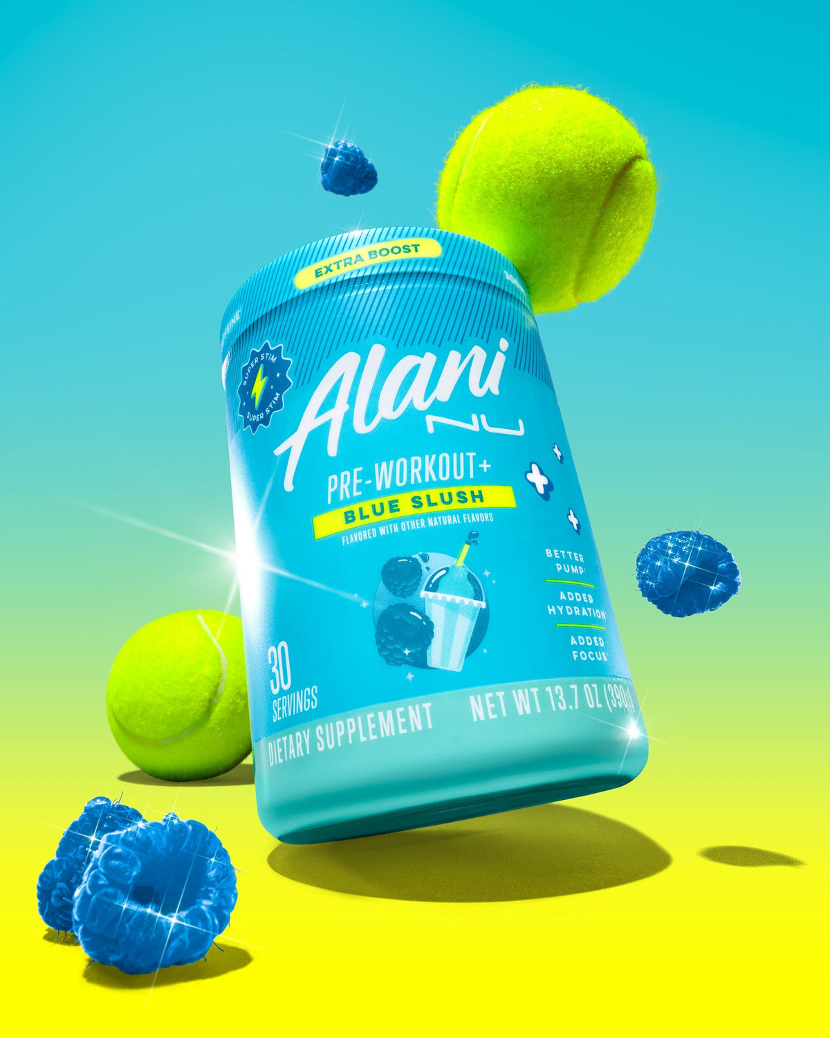 Energy Drink & Pre-Workout+ - Blue Slush / 12 Pack Energy Drink & 30 Serving Pre-Workout+ J9 - image 5