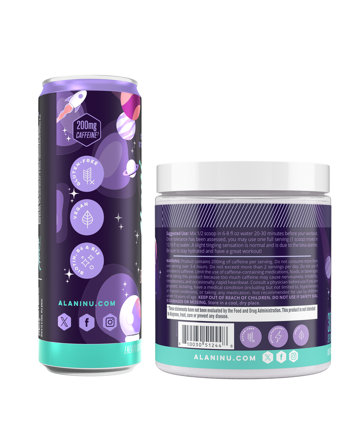 Energy Drink & Pre-Workout - Cosmic Stardust / 12 Pack Energy Drink & 30 Serving Pre-Workout F9 - image 3