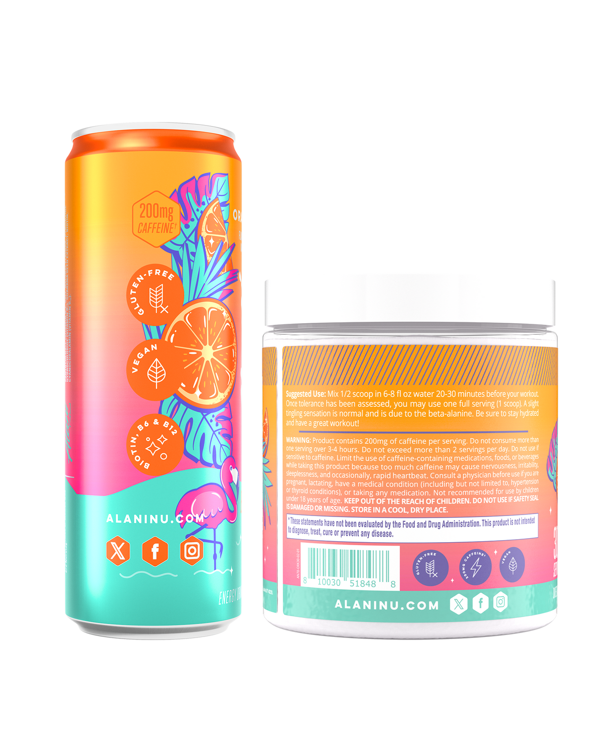 Energy Drink & Pre-Workout - Orange Kiss / 12 Pack Energy Drink & 30 Serving Pre-Workout X1 - image 2