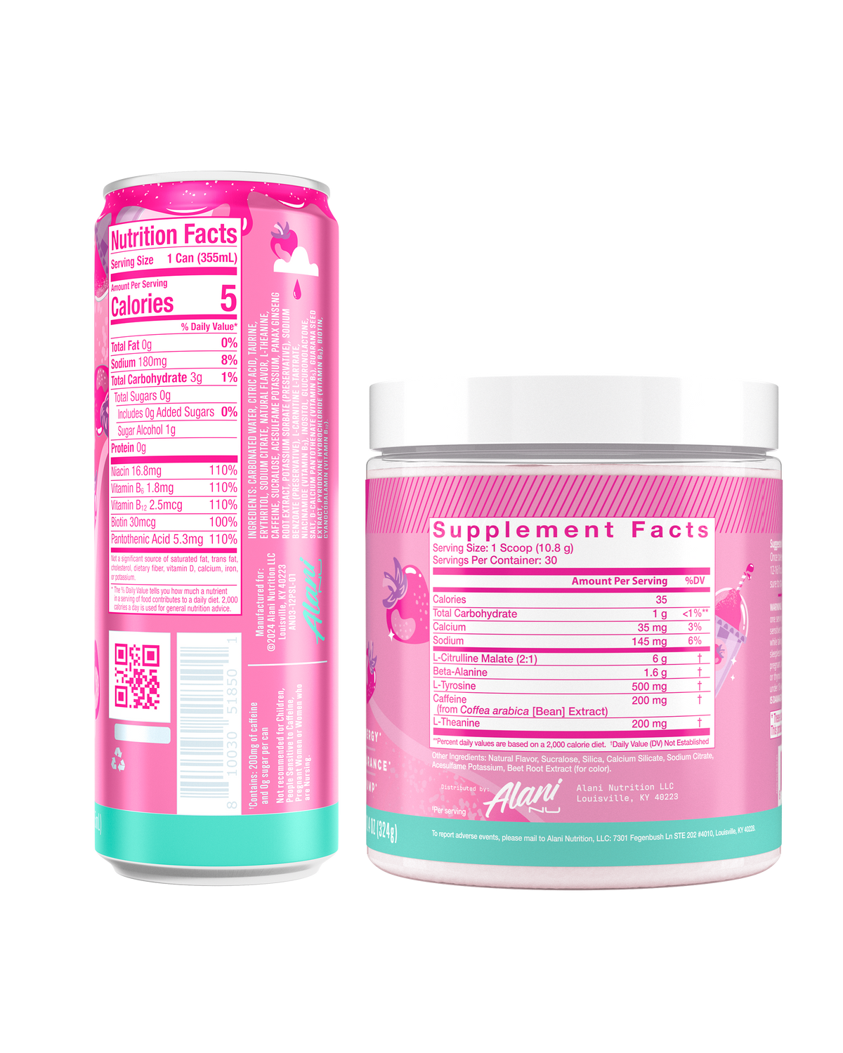 Energy Drink & Pre-Workout - Pink Slush / 12 Pack Energy Drink & 30 Serving Pre-Workout K0 - image 3