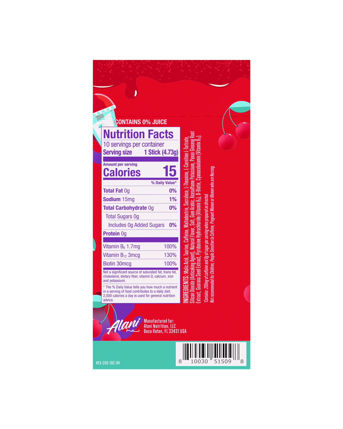 Energy Sticks - Cherry Slush / 10 Pack U1 - image 3
