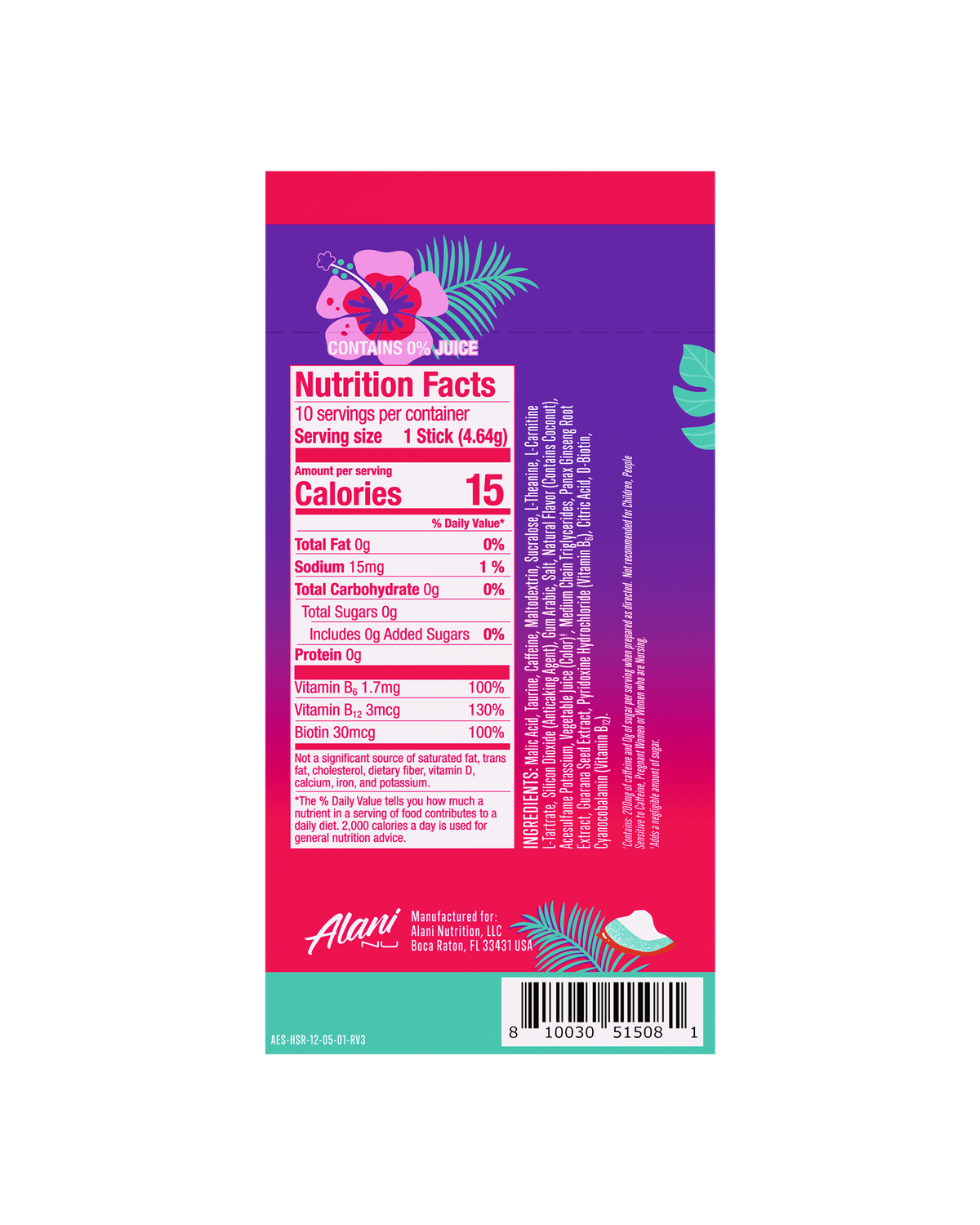 Energy Sticks - Hawaiian Shaved Ice / 10 Pack R5 - image 3