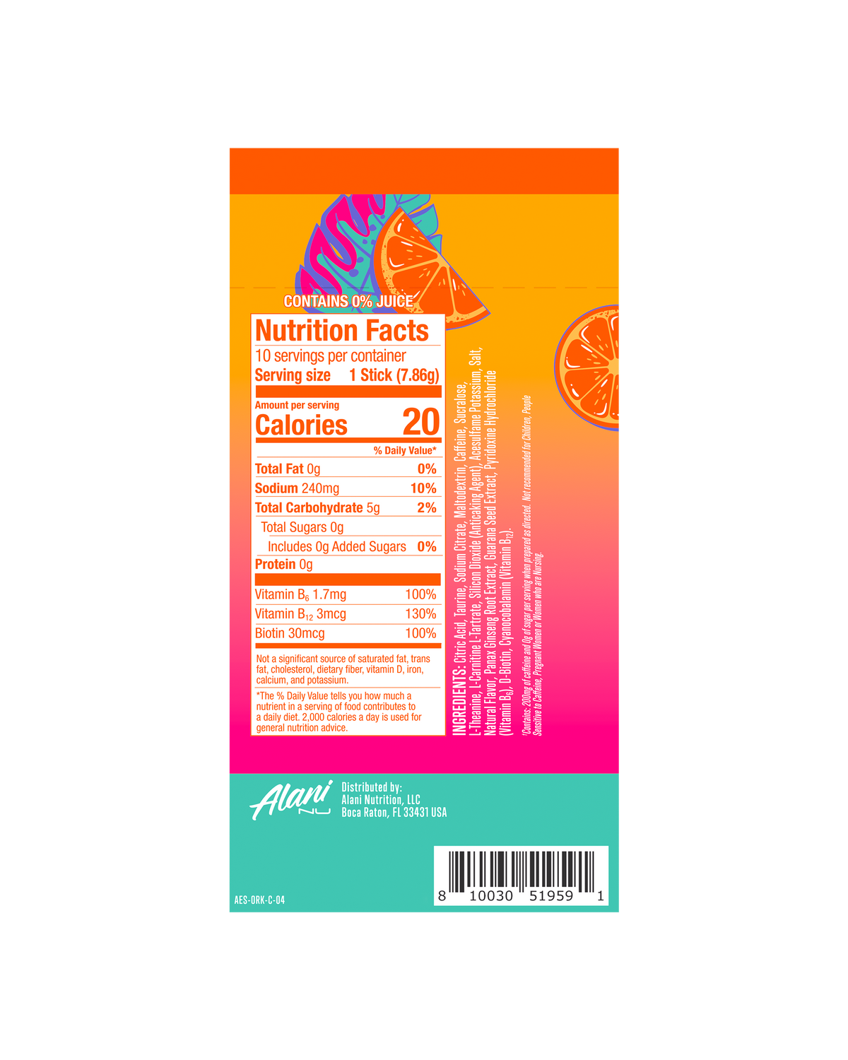 Energy Sticks - Orange Kiss / 10 Pack L6 - image 3