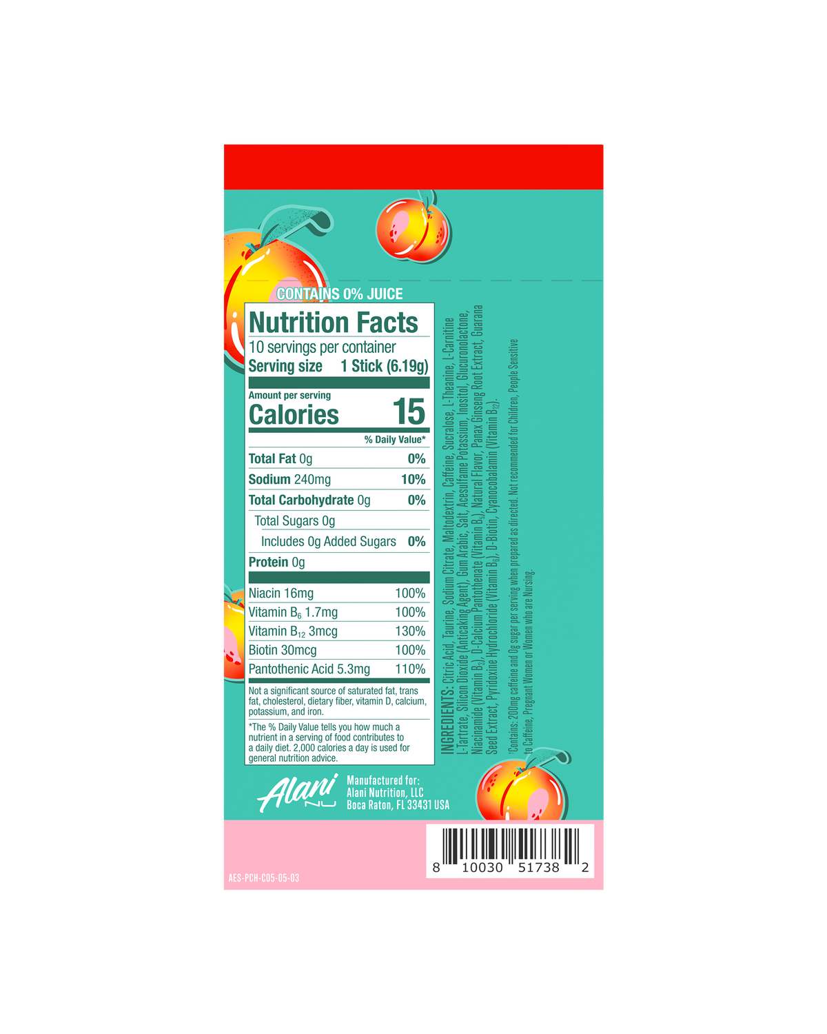 Energy Sticks - Juicy Peach / 10 Pack L5 - image 3
