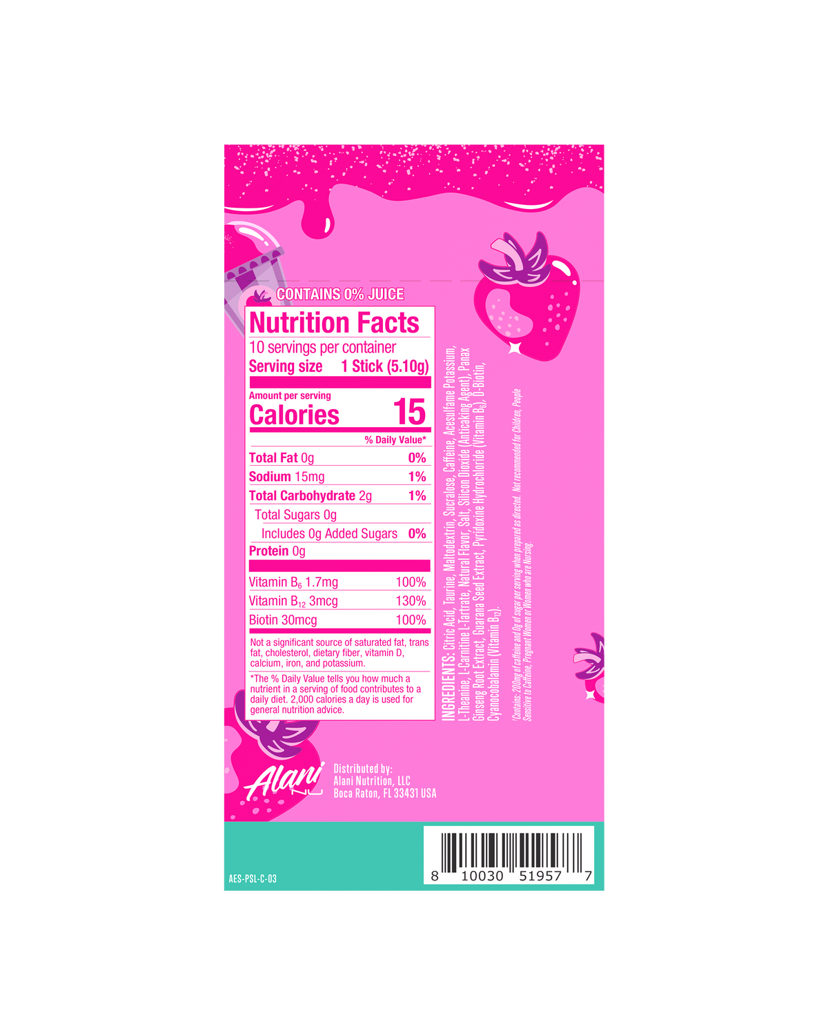 Energy Sticks - Pink Slush / 10 Pack N1 - image 3
