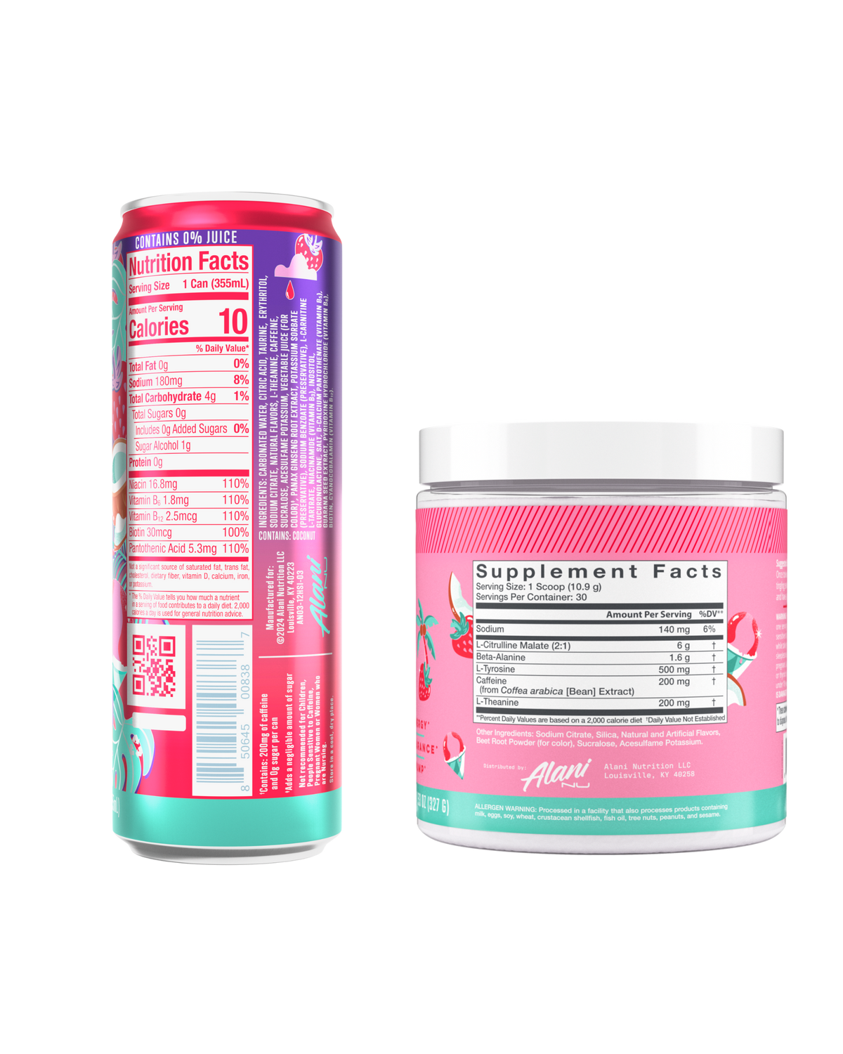 Energy Drink & Pre-Workout - Hawaiian Shaved Ice / 12 Pack Energy Drink & 30 Serving Pre-Workout U8 - image 3